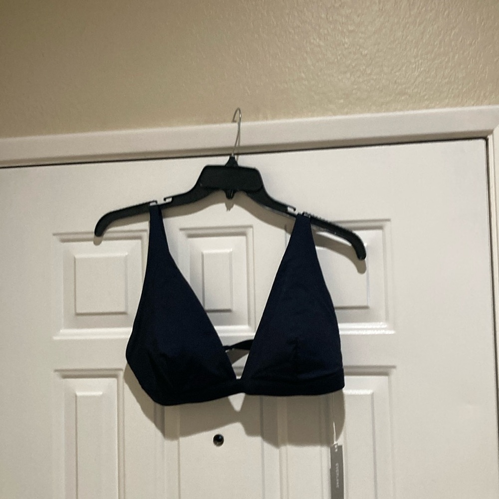 Everlane black triangle swim top